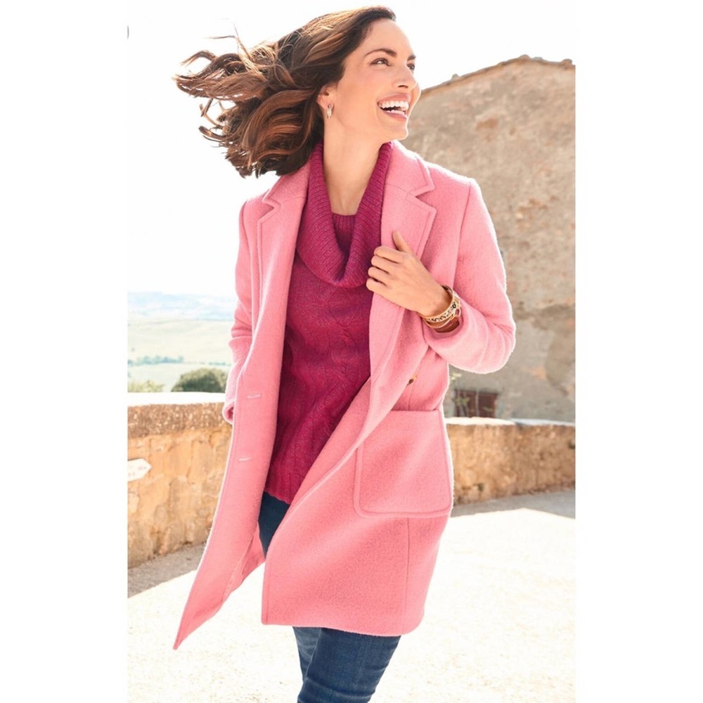 Talbots Pink Wool Coat